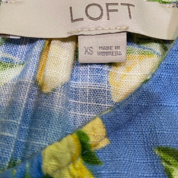 Loft Lemon Tiered Swing Dress Size - Picture 6 of 11